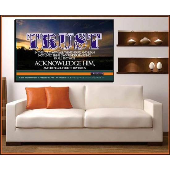 TRUST IN THE LORD   Modern Wall Art   (GWOVERCOMER295)   