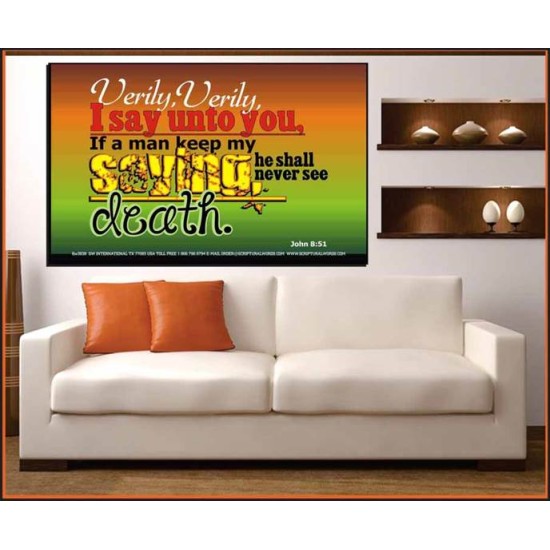 VERILY VERILY   Scripture Art Prints Framed   (GWOVERCOMER3838)   