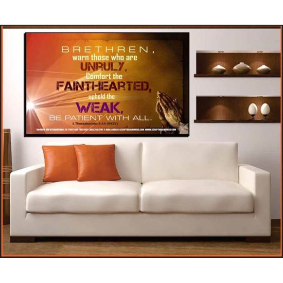 UPHOLD THE WEAK   Inspirational Wall Art Frame   (GWOVERCOMER4008)   