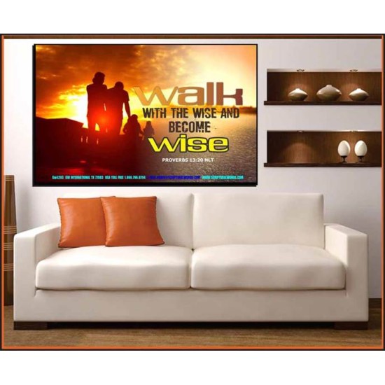 WALK WITH THE WISE   Framed Bible Verses   (GWOVERCOMER4293)   