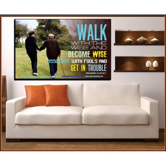 WALK WITH THE WISE   Custom Framed Bible Verses   (GWOVERCOMER4294)   