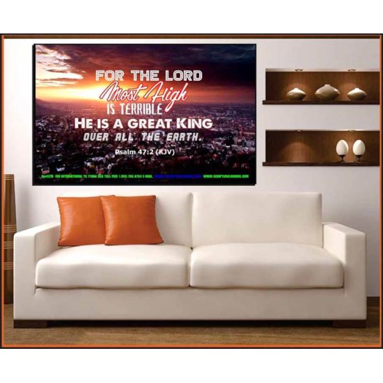 A GREAT KING   Christian Quotes Framed   (GWOVERCOMER4370)   