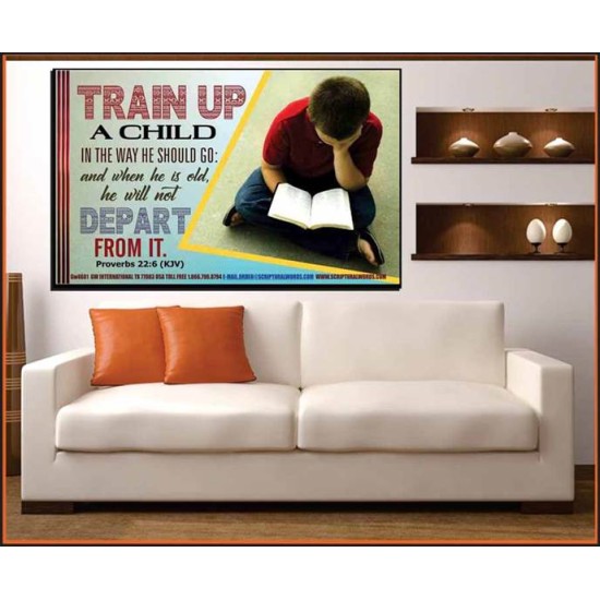 TRAIN UP A CHILD   Frame Scripture    (GWOVERCOMER4681)   