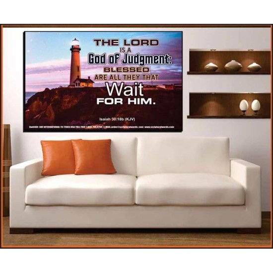 A GOD OF JUDGEMENT   Framed Bible Verse   (GWOVERCOMER6484)   