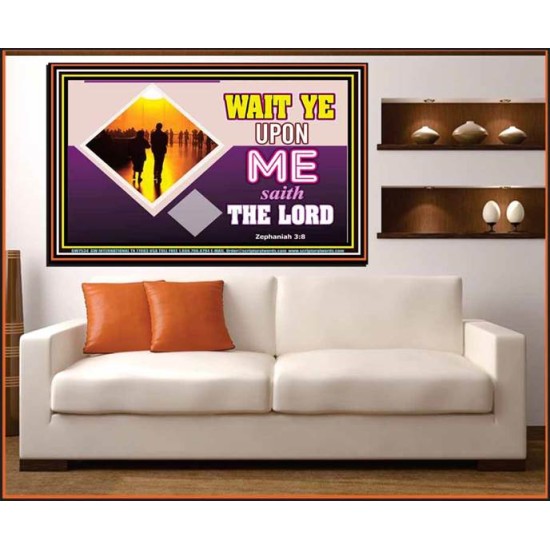 WAIT UPON THE LORD   Custom Frame Scripture   (GWOVERCOMER7534)   