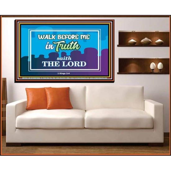 WALK IN TRUTH   Unique Bible Verse Framed   (GWOVERCOMER7558)   