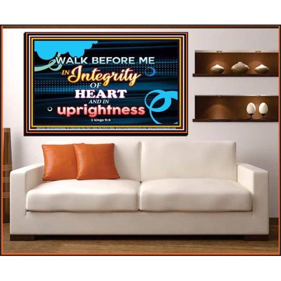 WALK IN INTEGRITY   Unique Bible Verse Frame   (GWOVERCOMER7559)   