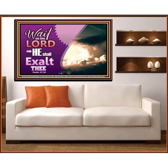 WAIT ON THE LORD   Framed Bible Verses   (GWOVERCOMER7570)   