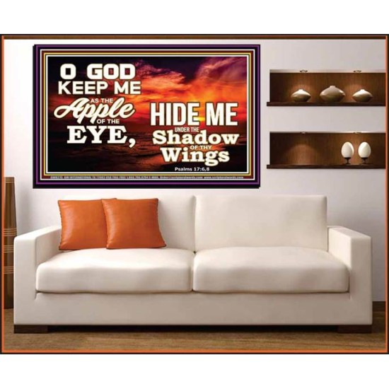 UNDER THE SHADOW OF THY WINGS   Frame Scriptural Wall Art   (GWOVERCOMER8275)   