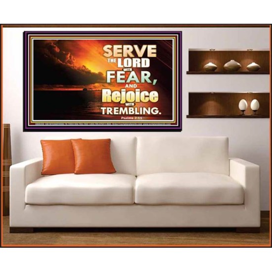 SERVE THE LORD   Framed Lobby Wall Decoration   (GWOVERCOMER8300)   
