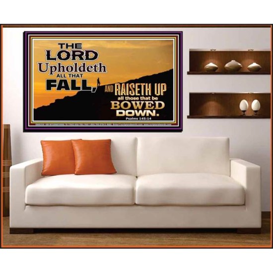 UPHOLDETH ALL THAT FALL   Scripture Wall Art   (GWOVERCOMER8356)   