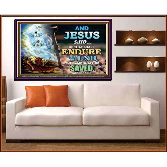 YE SHALL BE SAVED   Unique Bible Verse Framed   (GWOVERCOMER8421)   