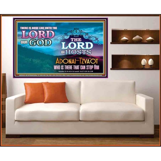 ADONAI TZVA'OT - LORD OF HOSTS   Christian Quotes Frame   (GWOVERCOMER8650L)   