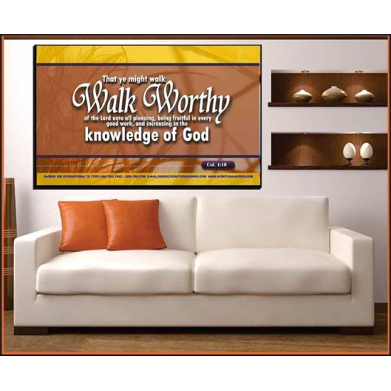 WALK WORTHY   Encouraging Bible Verses Framed   (GWOVERCOMER867)   