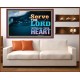 WITH ALL YOUR HEART   Framed Religious Wall Art    (GWOVERCOMER8846L)   