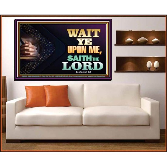 WAIT UPON THE LORD   Bible Scriptures on Forgiveness Acrylic Glass Frame   (GWOVERCOMER8936)   