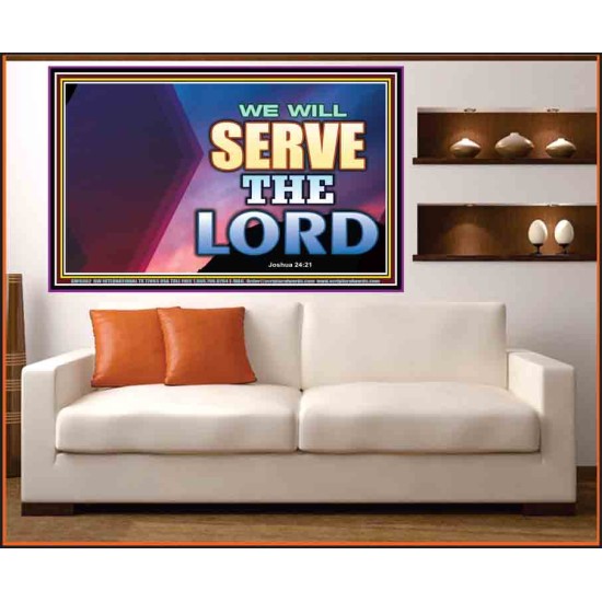 WE WILL SERVE THE LORD   Frame Bible Verse Art    (GWOVERCOMER9302)   