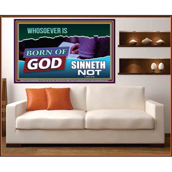 WHOSOEVER IS BORN OF GOD SINNETH NOT   Printable Bible Verses to Frame   (GWOVERCOMER9375)   