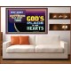 WHAT IS GOD'S PLACE IN YOUR HEART   Large Framed Scripture Wall Art   (GWOVERCOMER9379)   