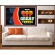 WITH GOD WE WILL DO GREAT THINGS   Large Framed Scriptural Wall Art   (GWOVERCOMER9381)   