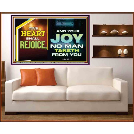YOUR HEART SHALL REJOICE   Christian Wall Art Poster   (GWOVERCOMER9464)   