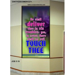 THERE SHALL NO EVIL TOUCH THEE   Scripture Wood Framed Signs   (GWOVERCOMER1271)   