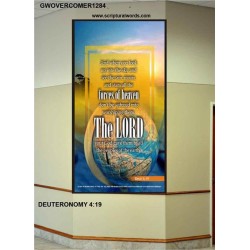 WORSHIP ONLY THY LORD THY GOD   Contemporary Christian Poster   (GWOVERCOMER1284)   