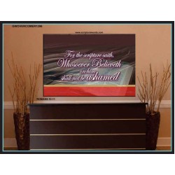 WHOSOEVER BELIEVETH   Custom Framed Scriptural ArtWork   (GWOVERCOMER1296)   "62x44"