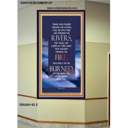 ASSURANCE OF DIVINE PROTECTION   Bible Verses to Encourage  frame   (GWOVERCOMER137)   "44X62"
