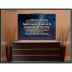 WONDERFUL, COUNSELLOR   Custom Framed Bible Verses   (GWOVERCOMER1510)   "62x44"