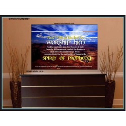 WORSHIP HIM   Custom Framed Bible Verse   (GWOVERCOMER1511)   "62x44"