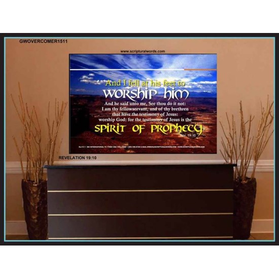 WORSHIP HIM   Custom Framed Bible Verse   (GWOVERCOMER1511)   