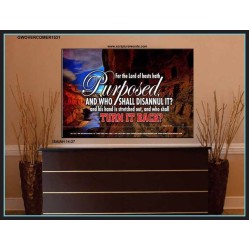 WHO SHALL DISANNUL IT   Large Frame Scriptural Wall Art   (GWOVERCOMER1531)   "62x44"