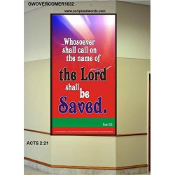 WHOSOEVER SHALL CALL   Inspiration Wall Art Frame   (GWOVERCOMER1632)   "44X62"