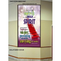 WALK IN THE SPIRIT   Large Framed Scripture Wall Art   (GWOVERCOMER1667)   "44X62"