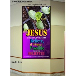 ALL THINGS ARE POSSIBLE   Modern Christian Wall Dcor Frame   (GWOVERCOMER1751)   