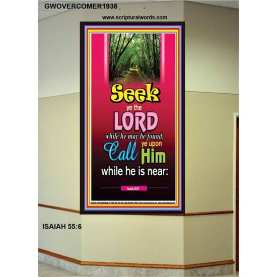 SEEK YE THE LORD   Bible Verse Framed for Home Online   (GWOVERCOMER1938)   