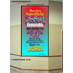 ABOUNDING IN THE WORK OF THE LORD   Inspiration Frame   (GWOVERCOMER3147)   