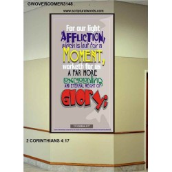 AFFLICTION WHICH IS BUT FOR A MOMENT   Inspirational Wall Art Frame   (GWOVERCOMER3148)   "44X62"