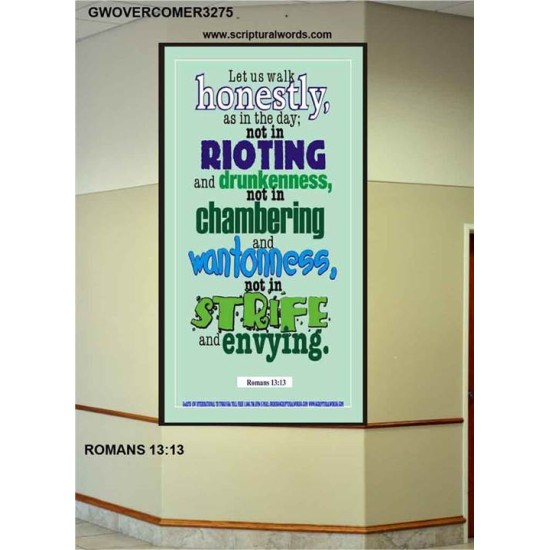 WALK HONESTLY   Christian Wall Dcor Frame   (GWOVERCOMER3275)   