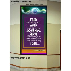 WITH ALL THY HEART   Scriptural Portrait Acrylic Glass Frame   (GWOVERCOMER3306B)   "44X62"