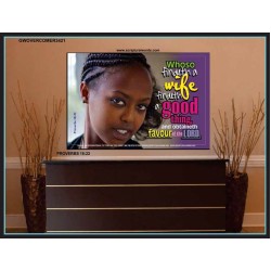 WHOSO FINDETH A WIFE   Frame Large Wall Art   (GWOVERCOMER3421)   "62x44"