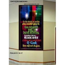 THE SACRIFICES OF GOD   Christian Frame Art   (GWOVERCOMER3461)   
