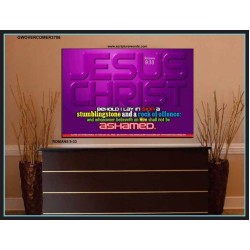 WHOSOEVER BELIEVETH ON HIM SHALL NOT BE ASHAMED   Custom Frame Inspiration Bible Verse   (GWOVERCOMER3706)   "62x44"