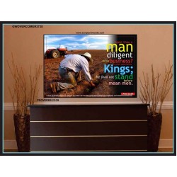 A MAN DILIGENT IN HIS BUSINESS   Bible Verses Framed for Home   (GWOVERCOMER3738)   "62x44"