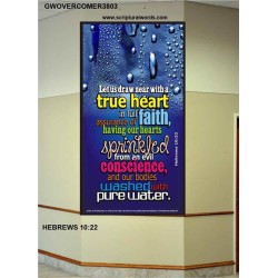 TRUE HEART   Large Frame Scriptural Wall Art   (GWOVERCOMER3803)   "44X62"