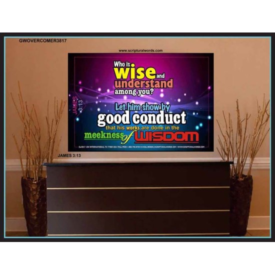 WISDOM   Scriptural Framed Signs   (GWOVERCOMER3817)   