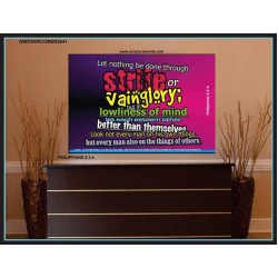 VAIN GLORY   Contemporary Christian Wall Art   (GWOVERCOMER3841)   "62x44"