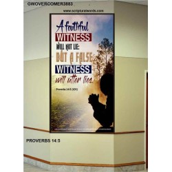 A FAITHFUL WITNESS   Encouraging Bible Verse Frame   (GWOVERCOMER3883)   "44X62"