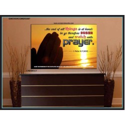 WATCH AND PRAY   Christian Wall Art Poster   (GWOVERCOMER3887)   "62x44"